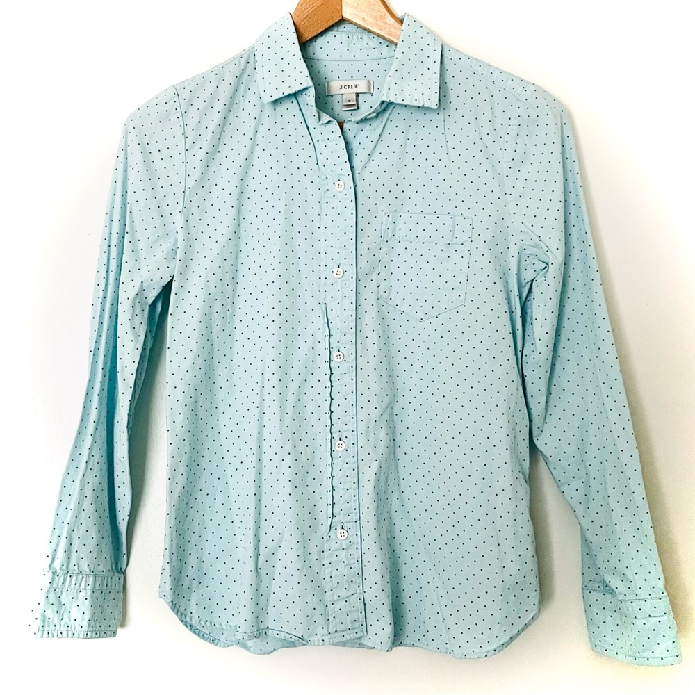 J. Crew Polka Dots Button Down Shirt
